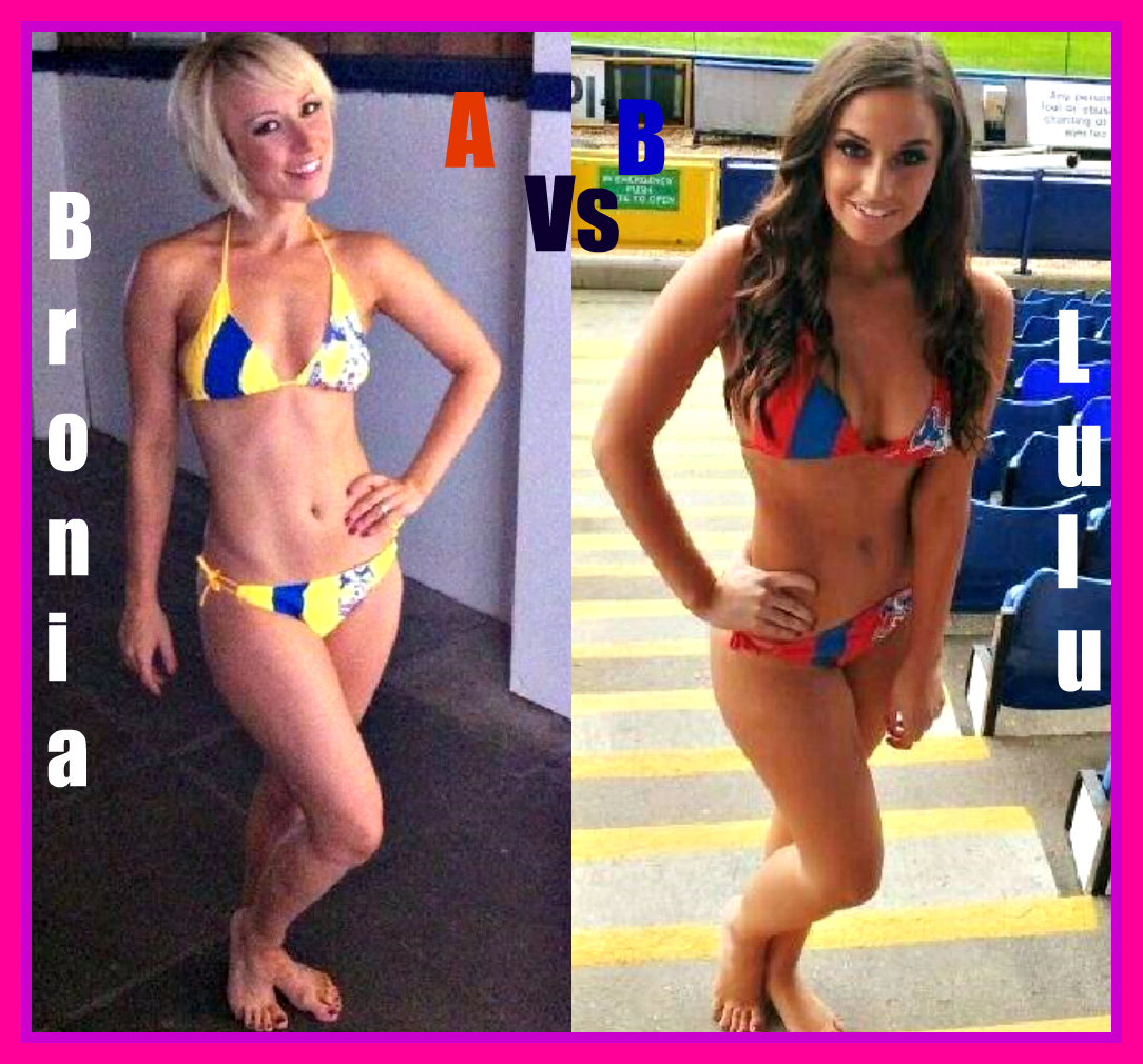 2 stunning cheerleaders but who gets your VOTE ???