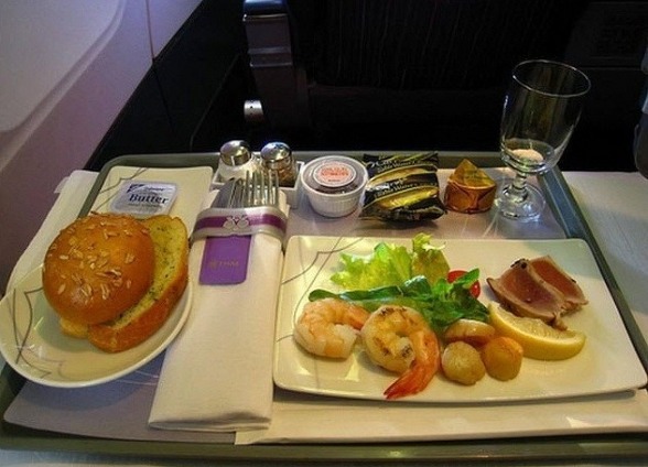Meals from First Class Flight