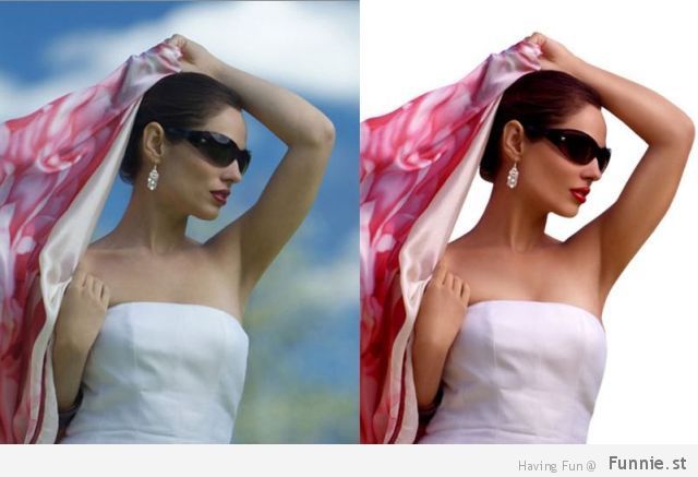 before and after photoshop - Having Fun a Funnie.st