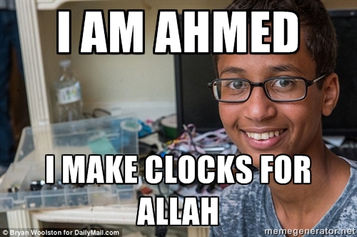 Tuesday meme about muslim clock boy - I Am Ahmed Make Clocks For Allah Bryan Woolston for DailyMall.com memegenerator.net