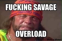 Savage AF Friday meme with Macho Man Randy Savage