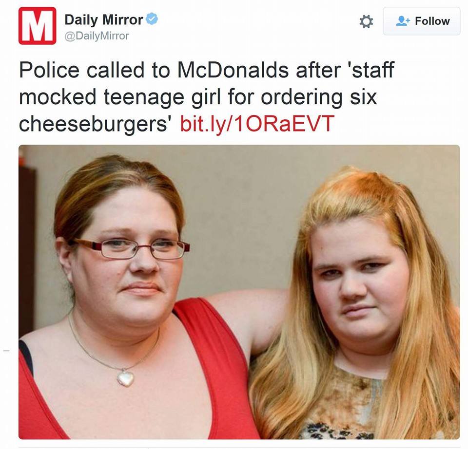memes - police after me funny - Daily Mirror Mirror Police called to McDonalds after 'staff mocked teenage girl for ordering six cheeseburgers' bit.ly1ORAEVT