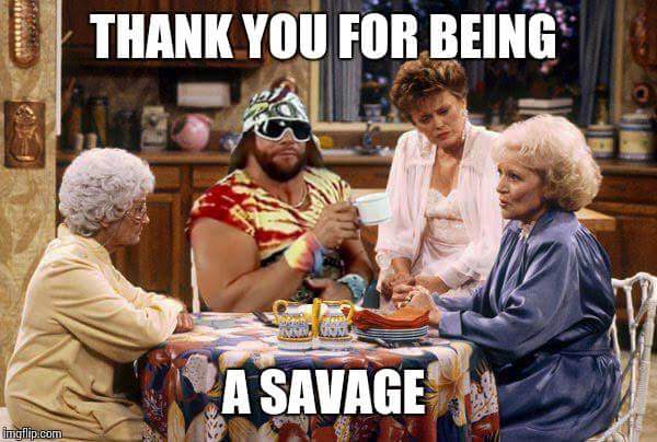 Tuesday memes - Tuesday meme of Randy Savage with the Golden Girls