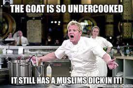 Tuesday meme of Chef Gordon yelling about an undercooked goat