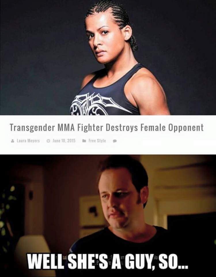Tuesday meme about trans fighter