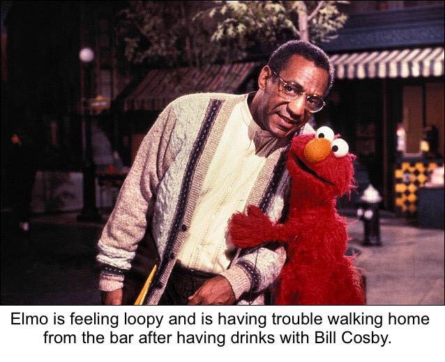 bill cosby sesame street - tamil Elmo is feeling loopy and is having trouble walking home from the bar after having drinks with Bill Cosby.