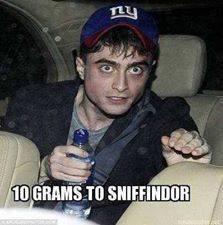 meme -  daniel radcliffe crazy - ny 10 Grams To Sniffindor