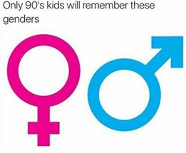 meme -  only 90s kids will remember these genders - Only 90's kids will remember these genders