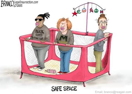 meme -  college safe space - Bran LegalInsurrection.com Dulu 2015 @ a Scy Black Lives Matter Safe Space Email branco reagan.com