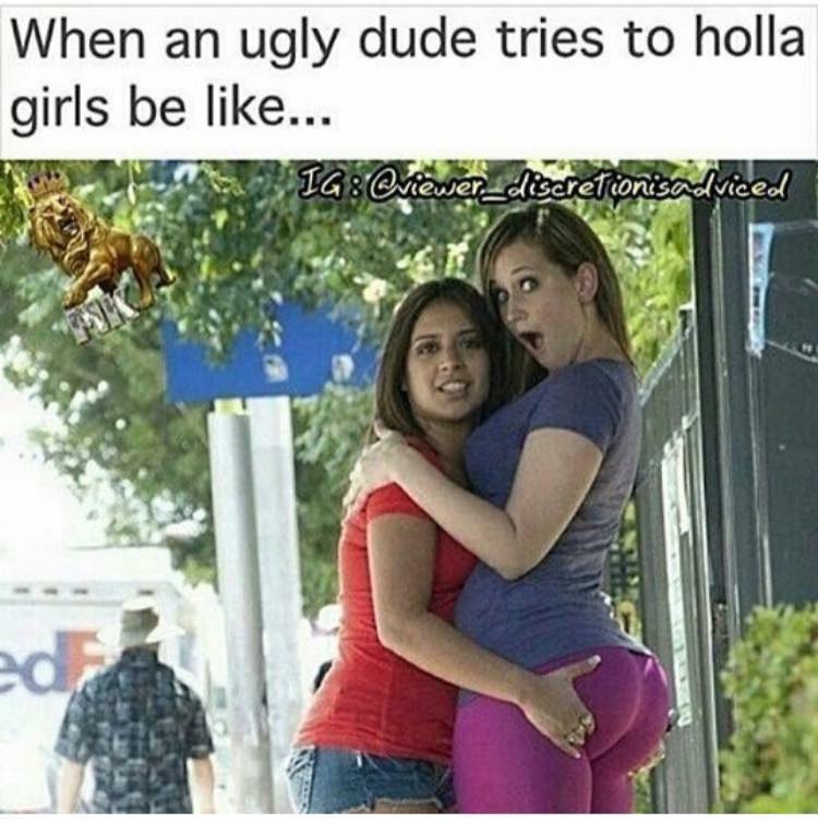 Wednesday meme about girls pretending to be lesbian to avoid ugly men