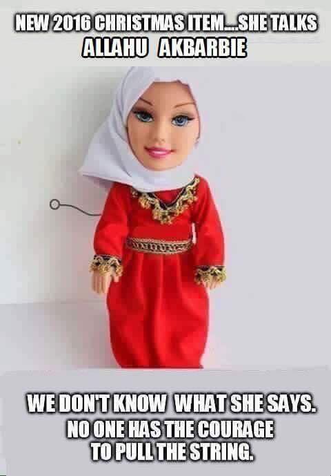 Wednesday meme of a Muslim barbie doll