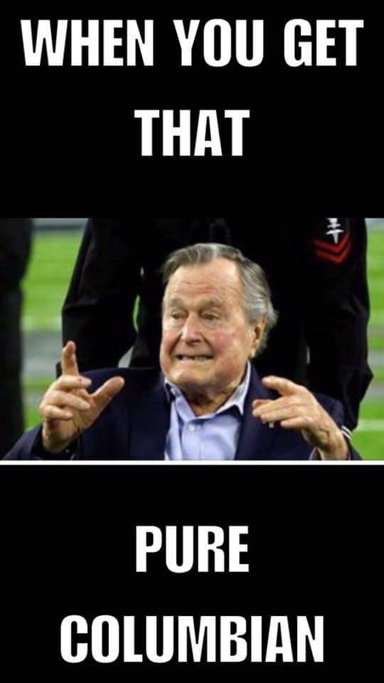Tuesday meme about George HW Bush doing cocaine