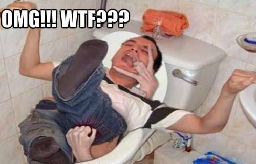 Wednesday meme with pic of man getting sucked into a toilet