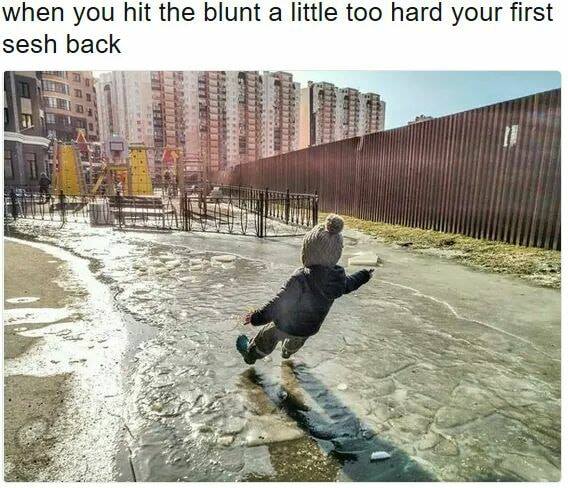 Wednesday meme about getting high with pic of child appearing to float in the air
