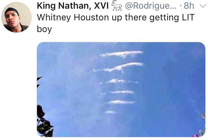 Savage Thursday meme about dead people doing drugs with pic of clouds that look like cocaine lines