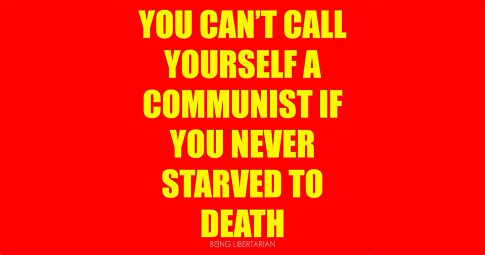 failure is not an option - You Can'T Call Yourself A Communist If You Never Starved To Death Being Libertarian