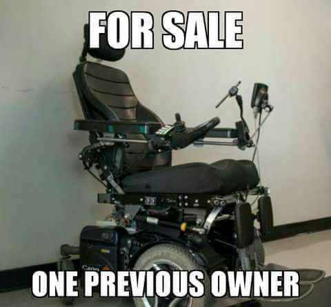 Wednesday meme of Steven Hawking's wheelchair for sale