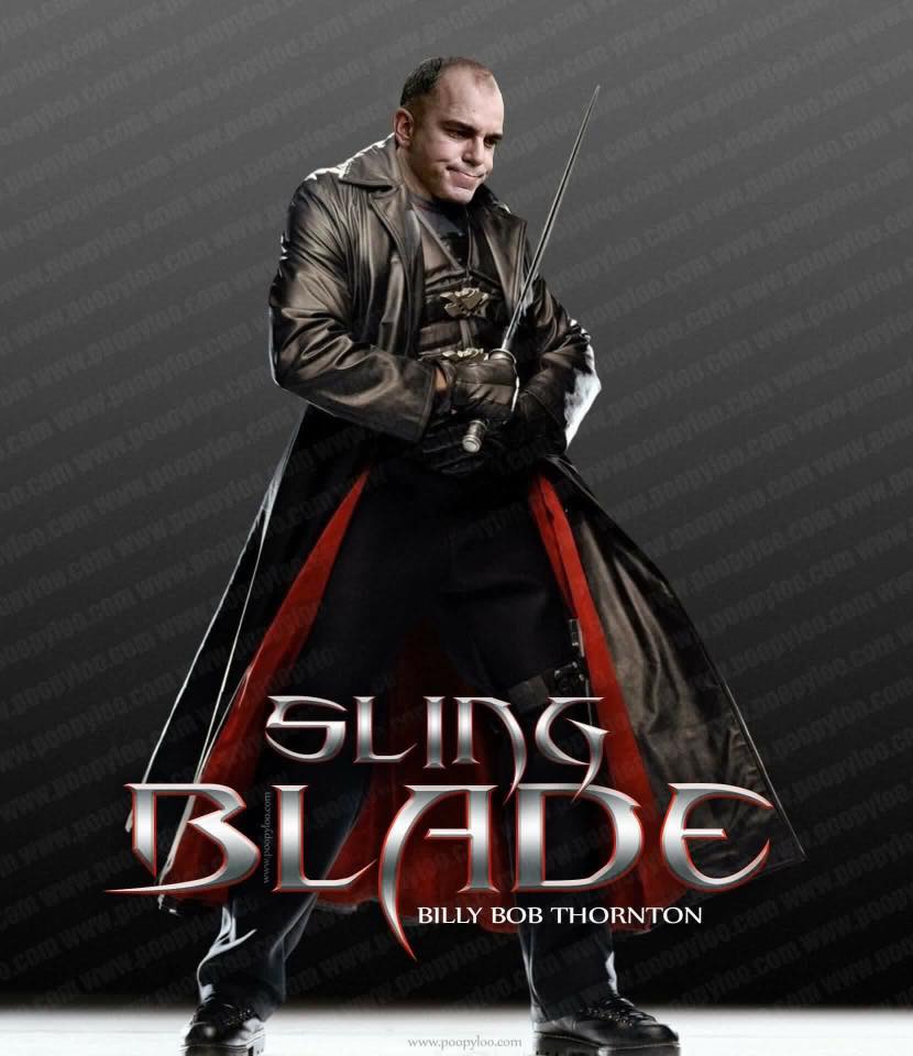 meme inappropriate billy bob thornton and blade cross over movie poster