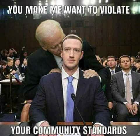 Tuesday Meme of photoshopped pic of Joe Biden hugging Mark Zuckerberg