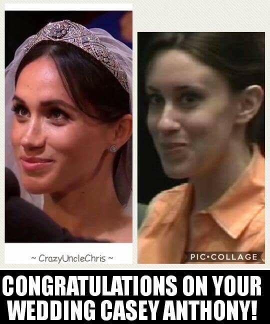 memes - casey anthony and meghan - CrazyUncleChris Pic.Collage Congratulations On Your Wedding Casey Anthony!
