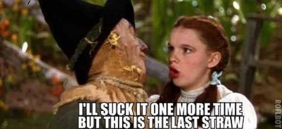Savage Friday MEME about Dorothy and the scarecrow from the Wizard of Oz