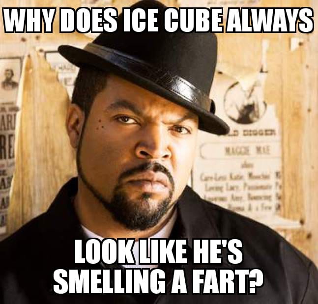 ice cube - Why Does Ice Cube Always See Look He'S Smelling A Fart?