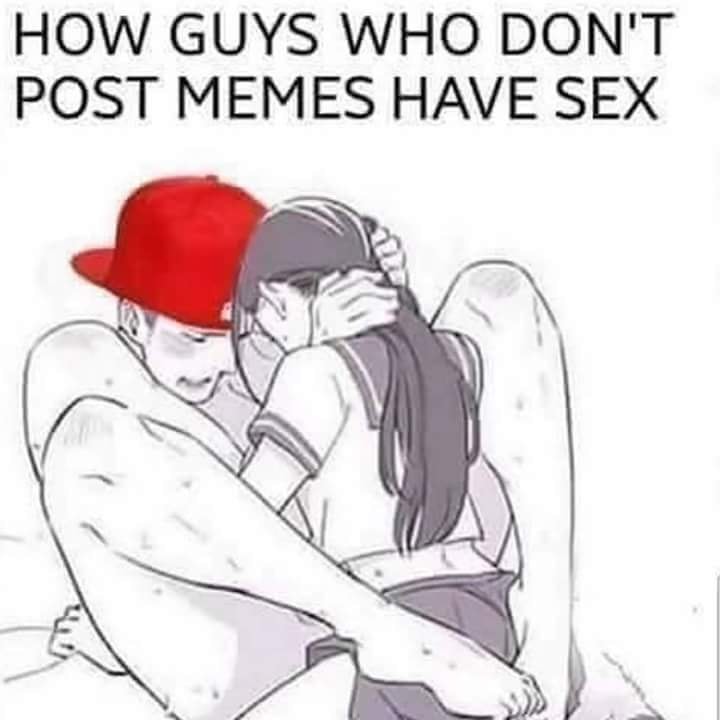 cartoon - How Guys Who Don'T Post Memes Have Sex