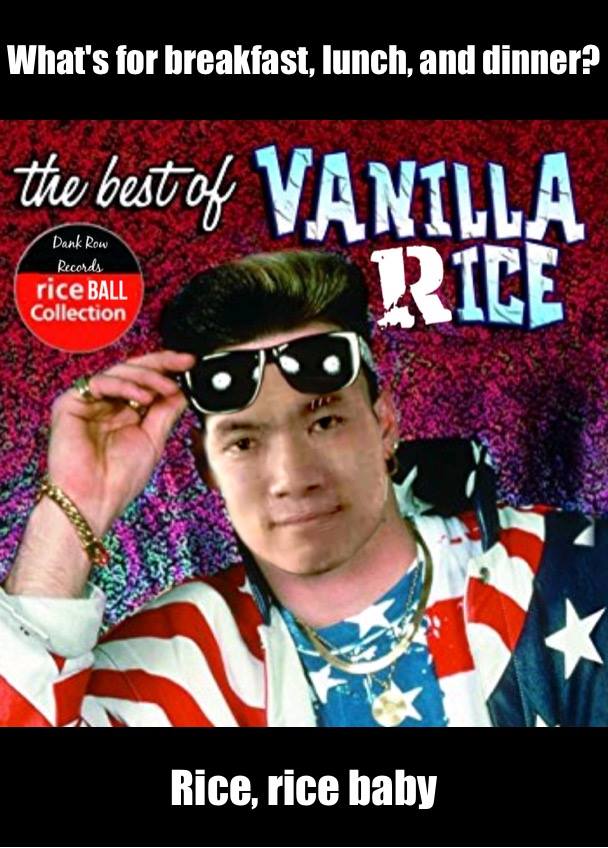 vanila ice cd - What's for breakfast, lunch, and dinner? the best of Vanilla Rice Dank Row Records rice Ball Collection Rice, rice baby