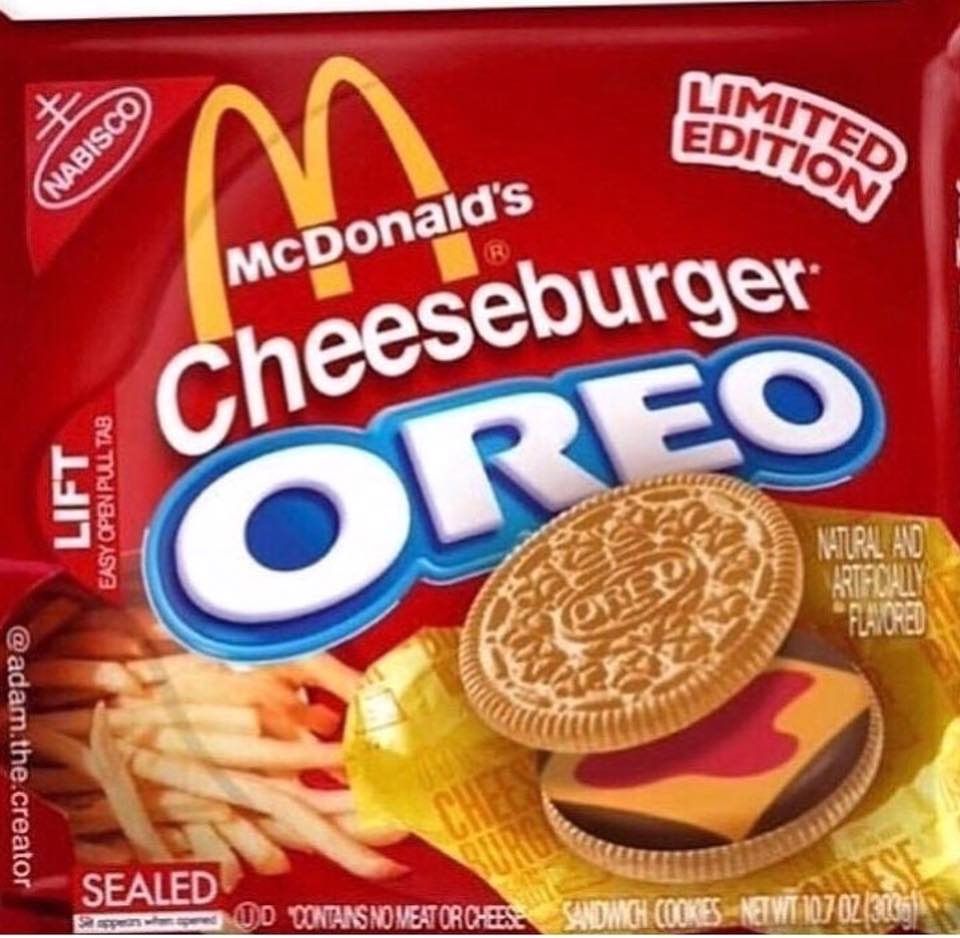 Savage meme - oreo unstuffed - Dimited Edition Nabisco McDonald's Cheeseburger Eo Lift Easy Open Pull Tab Natural And Fluored .the.creator Sealed p 0 D Contansno Ventorches Admgi Us NETWO107 Izbig