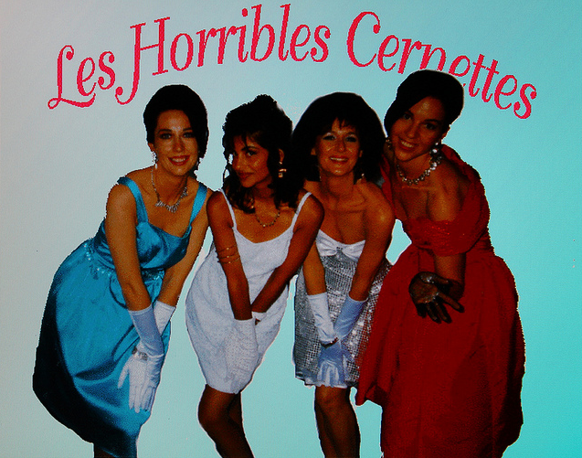 This picture of Les Horribles Cernettes was the first photographic image to be published on the World Wide Web in 1992. From left: Angela Higney, Michele de Gennaro, Colette Marx-Neilsen, Lynn Veronneau.