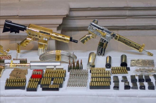 Gold Blinged out guns