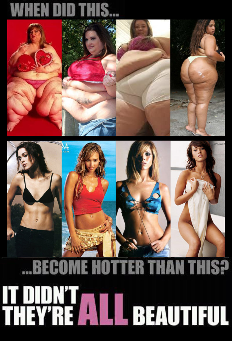 A response to those "when did skinny become hotter than fat" posters.