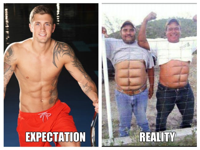 expectation vs reality date - . Expectation Reality