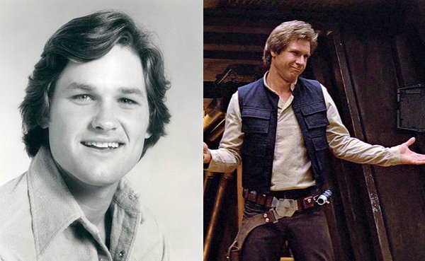 Kurt Russell was in the running to play Han Solo (OR potentially even Luke Skywalker).

Kurt Russell mentioned to USA Today that he auditioned for the roles but ended up taking a western show on ABC.

“[I was] interviewing for the part of Luke Skywalker and Han Solo. On tape, it exists,” he said. “I didn’t have any idea what I was talking about. Something about a Death Star and a Millennium Falcon. I was actually pretty [close], in the final running, but I needed to give an answer to ABC to do a western show. I asked George, ‘Do you think you’re gonna use me?’ He said, ‘I don’t know if I want to put you with him, or those two guys together.’ I got to go to work, so I did the western. Clearly, made the right choice.”

The western only ran for one season.