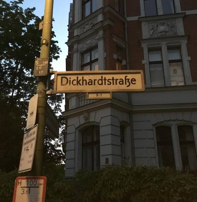 memes - street sign - Dickhardtstrae H 100 3.7