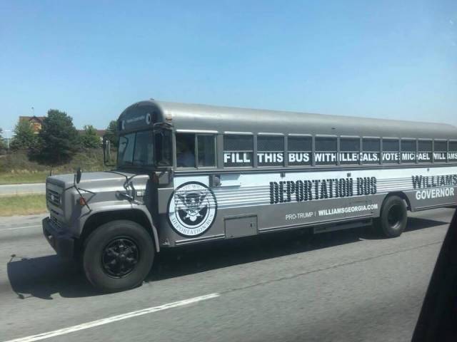 Bus belonging to a Georgia Gubernatorial candidate