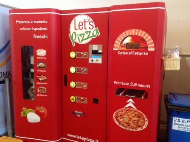 This vending machine prepares a pizza in less than three minutes: