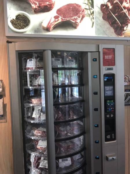 This vending machine in upstate New York sells different cuts of meat 24/7: