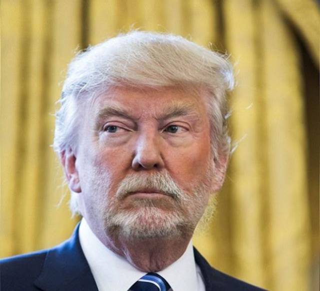trump with goatee