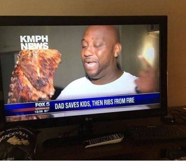 man saves kids then ribs from fire - Kmph Ning Dad Saves Kids, Then Ribs From Fire 12 56 87