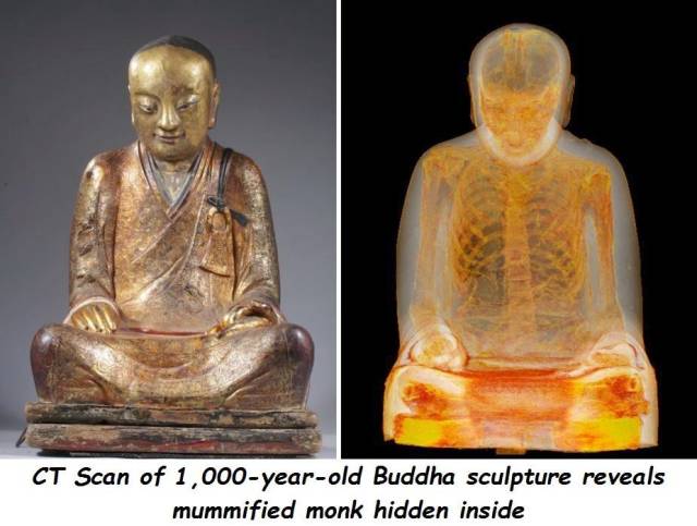 ct scan of 1000 year old buddha statue - Ct Scan of 1,000yearold Buddha sculpture reveals mummified monk hidden inside