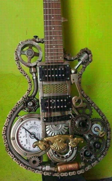 cool product scrap metal guitar