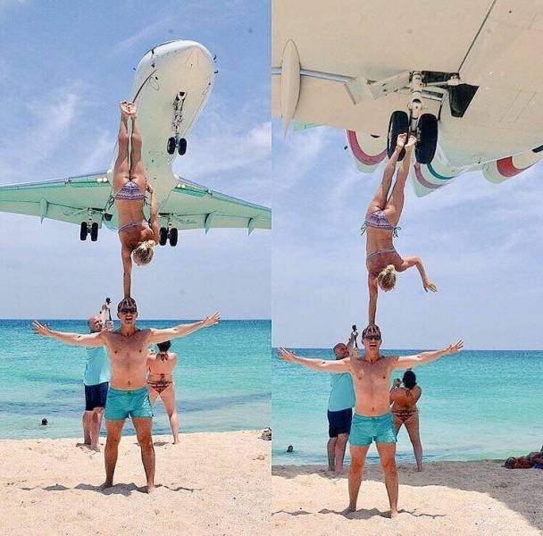 funny picture of st martin handstand