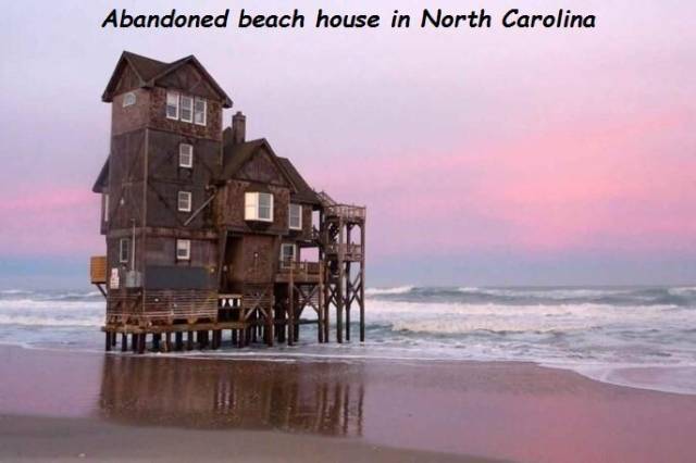 funny picture of outer banks beach house - Abandoned beach house in North Carolina