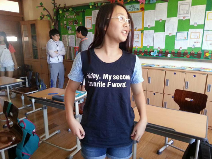 cool korea english shirt - Er Docis Friday. My second favorite Fword.