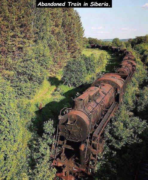 abandoned train in siberia - Abandoned Train in Siberia.