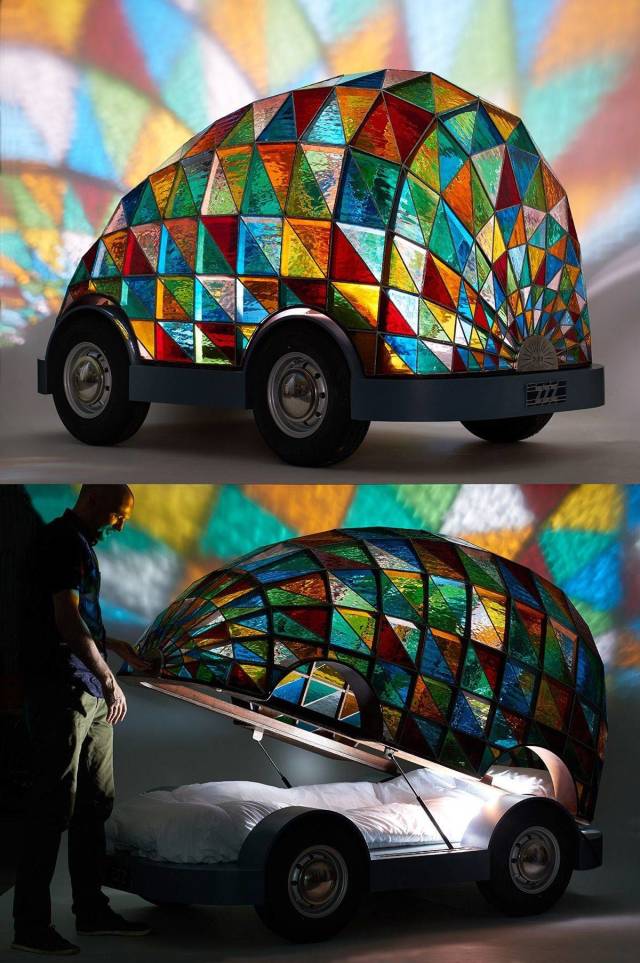 car made out of glass
