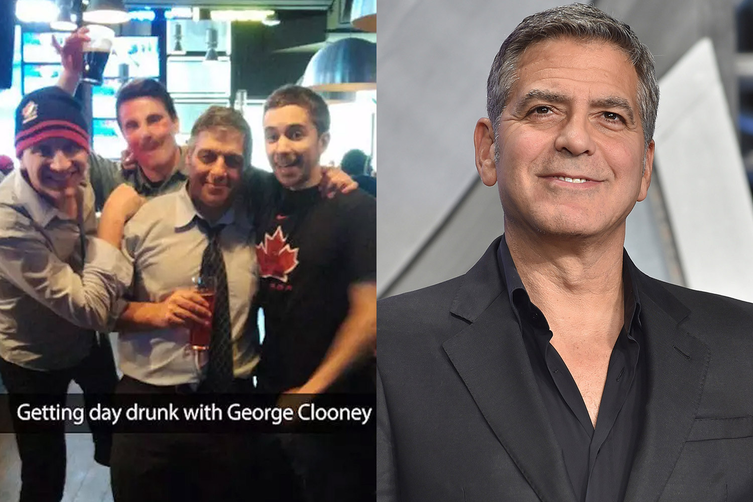 george clooney drunk - Getting day drunk with George Clooney