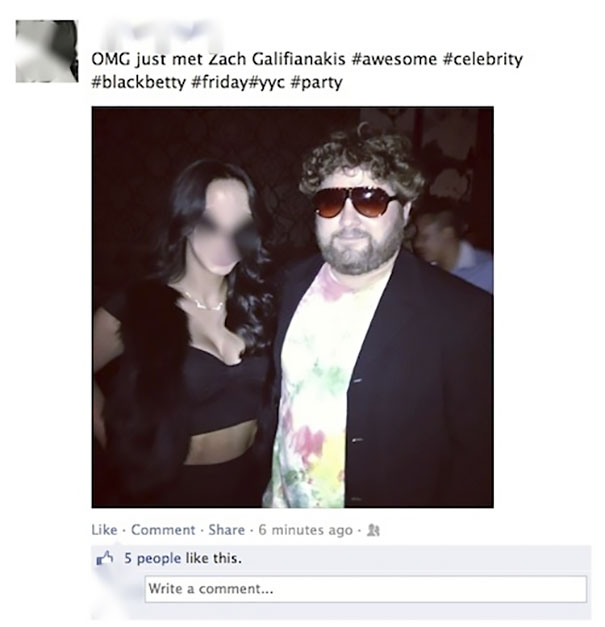 photo caption - Omg just met Zach Galifianakis Comment . 6 minutes ago. m 5 people this. Write a comment...