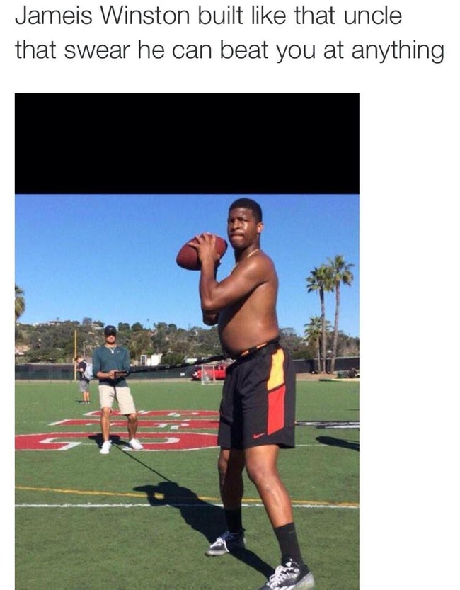 fat jameis winston - Jameis Winston built that uncle that swear he can beat you at anything
